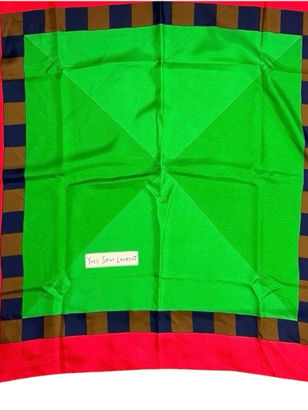 1960s Yves Saint Laurent 35” Silk Scarf.  Most likely an Erich Biehle design.